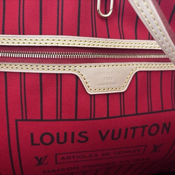 Authentic NEW LOUIS VUITTON Monogram Neverfull MM M41177 cerise red cherry bag - Picture 10 of 10
